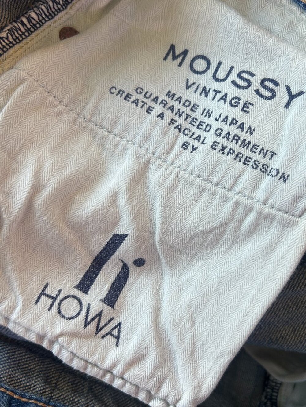 Moussy Vintage Howa Straight Jeans Size 28 Distressed Raw Hem - Picture 7 of 8